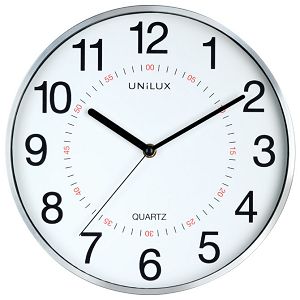 Sat zidni fi-28,5 cm Aria Unilux metal 400094280 sivi