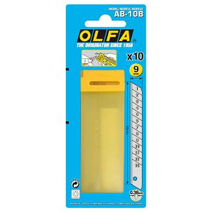 Nož za skalpel  9 mm pk10 Olfa AB10-B srebrni blister