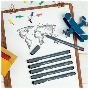 Flomaster za tehničko crtanje 0,3 mm pigment liner Staedtler 308 03-9 crni