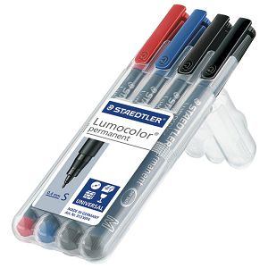 Marker permanentni 0,4 mm pk4 reciklirani Lumocolor Staedtler 313 WP4