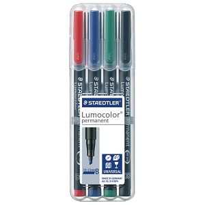 Marker permanentni 1-2,5 mm pk4 reciklirani Lumocolor Staedtler 314 WP4