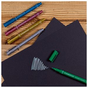 Marker nepermanentni 1-2 mm pk5 Metallic Design Journey Staedtler 8323-S BK5 sortirano blister