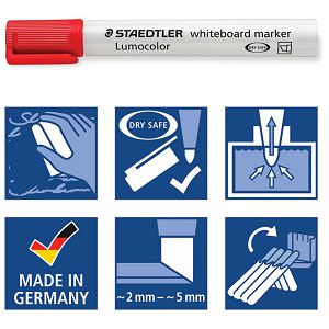 Marker za bijelu ploču 2-5mm reciklirani Lumocolor Staedtler 351 B-9 crni