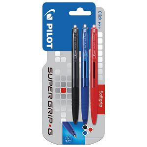 Olovka kemijska Super Grip G Retractable pk3 Pilot sortirano blister!!