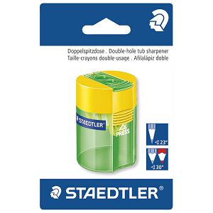 Šiljilo metalno s pvc kutijom 2rupe Staedtler 512 006 BK blister!!