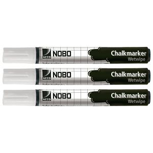 Marker-kreda za staklo 4 mm pk3 Nobo 34438398 bijeli