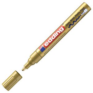 Marker permanentni sjajni lakirajući 2-4 mm Edding 750 zlatni