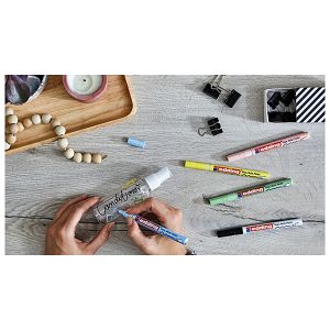 Marker permanentni sjajni lakirajući 1-2 mm Edding 751/3boje pastel blister