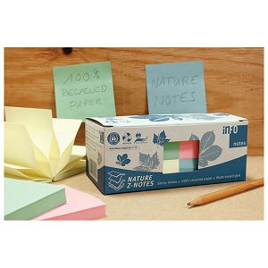 Blok samoljepljiv "Z" 75x75 mm 12x100L Nature Global Notes 5644-88box sortirano