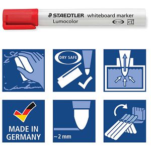 Marker za bijelu ploču 2 mm reciklirani Lumocolor Staedtler 351-20 rozi