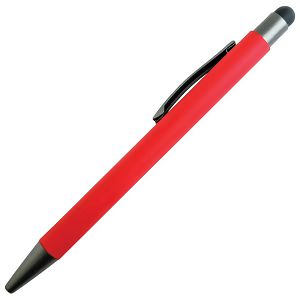Olovka kemijska metalna gumirana+touch pen YFA 2665C Bergen crveno/antracit