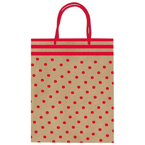 Vrećice ukrasne 22x26x10 cm crvene točke Rex-Saul Sadoch SDE26-054D