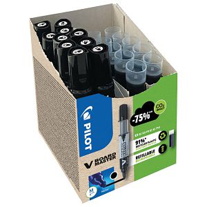 Set marker za bijelu ploču 2,3 mm V Board Master Begreen pk10 Pilot + refili (5+5 gratis) crni