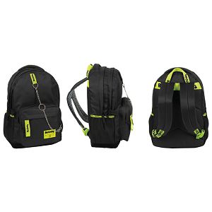 Ruksak školski BeUniq PPY21-228 crni-fluorescentno žuti!!