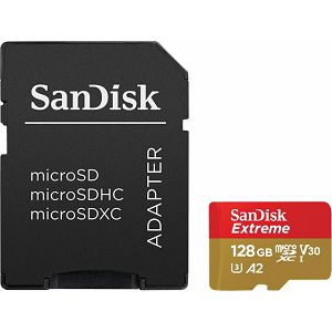 Memorijska kartica SanDisk Extreme microSDXC, A1, V30, U3 128GB