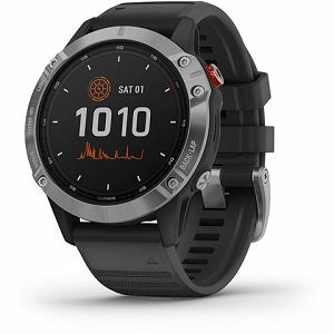 Garmin fenix 6 SOLAR Silver crni remen