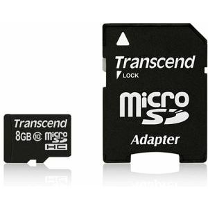 Memorijska kartica Transcend SD MICRO 8GB HC Class 10 + SD adapter