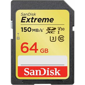 Memorijska kartica SanDisk Extreme SDXC U3, V30 64GB