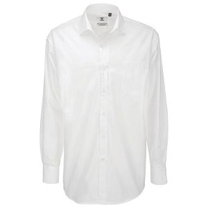 Košulja muška dugi rukavi B&C Heritage 120g bijela S