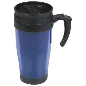 Šalica termo 400ml pvc metalik plava