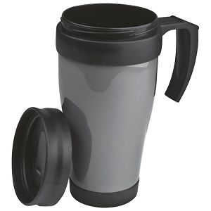 Šalica termo 400ml pvc metalik siva