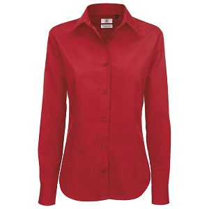 Košulja ženska dugi rukavi B&C Sharp 130g crvena M!!