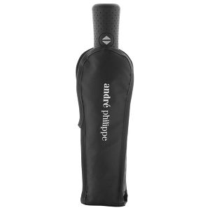 Kišobran automatik (otvaranje+zatvaranje na gumb) sklopivi s gumiranom drškom crni