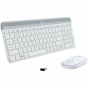 LOGITECH Slim Wireless Keyboard and Mouse Combo MK470-OFFWHITE- Croatian layout