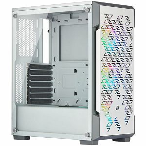 CORSAIR iCUE 220T RGB Airflow Tempered Glass Mid-Tower Smart Case — White