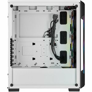 CORSAIR iCUE 220T RGB Tempered Glass Mid-Tower Smart Case — White