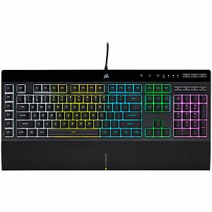 Corsair gaming keyboard K55 RGB PRO, 5Z RGB, Rubber Dome