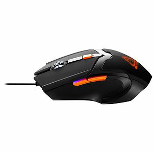 CANYON Vigil GM-2 Optical Gaming Mouse with 6 programmable buttons, Pixart optical sensor, 4 levels of DPI and up to 3200, 3 million times key life, 1.65m PVC USB cable,rubber coating surface and colo