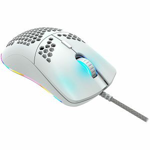 CANYON,Gaming Mouse with 7 programmable buttons, Pixart 3519 optical sensor, 4 levels of DPI and up to 4200, 5 million times key life, 1.65m Ultraweave cable, UPE feet and colorful RGB lights, White, 