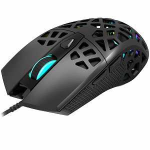 Puncher GM-20 High-end Gaming Mouse with 7 programmable buttons, Pixart 3360 optical sensor, 6 levels of DPI and up to 12000, 10 million times key life, 1.65m Ultraweave cable, Low friction with PTFE 