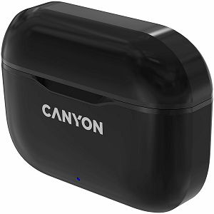 Canyon TWS-3 Bluetooth headset, with microphone, BT V5.0, Bluetrum AB5376A2, battery EarBud 40mAh*2+Charging Case 300mAh, cable length 0.3m, 62*22*46mm, 0.046kg, Black