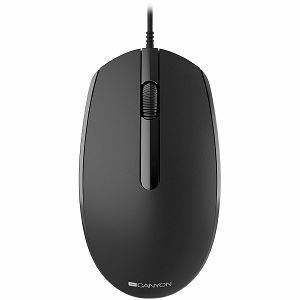 Canyon Wired  optical mouse with 3 buttons, DPI 1000, with 1.5M USB cable, black, 65*115*40mm, 0.1kg