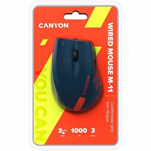 Wired Optical Mouse with 3 keys, DPI 1000 With 1.5M USB cable,Blue-Red,size 68*110*38mm,weight:0.072kg