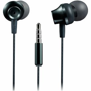 CANYON Stereo earphones with microphone, metallic shell, 1.2M, dark gray