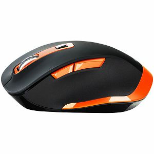 Canyon 2.4Ghz Wireless mouse, with 6 buttons,DPI 800/1200/1600/2000/2400,Battery:AAA*2 pcs , Black-Orange119.6*81.1*43.3mm86.8g