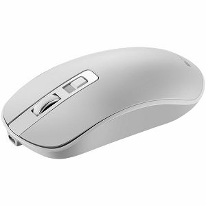 2.4GHz Wireless Rechargeable Mouse with Pixart sensor, 4keys, Silent switch for right/left keys,DPI: 800/1200/1600, Max. usage 50 hours for one time full charged, 300mAh Li-poly battery, Pearl-White, 