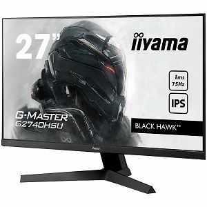 27" ETE IPS-panel Gaming, G-Master Black Hawk, FreeSync, 1920x1080@75Hz, 250cd/m², HDMI, DisplayPort, 1ms (MPRT), Speakers, USB-HUB (2x2.0), Black Tuner