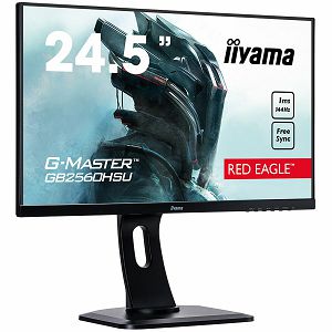 IIYAMA Monitor G-Master Red Eagle 24,5" ETE Gaming, Ultra Slim, FreeSync, 1920x1080@144Hz, 400cd/m², DisplayPort, HDMI, 1ms, Speakers, USB-HUB (2x2.0), Black Tuner, Height adj. Stand