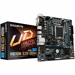 GIGABYTE Mainboard Desktop H610M S2H DDR4 (Socket 1700, 2x DDR4 up to 64GB, 1x PCI-Ex16x16, 1x PCI-Ex1, 4x SATA, 1x M.2, 4x USB 3.2 Gen1, 4x USB 2.0/1.1, internal 4x USB 2.0/1.1, 1x HDMI 2.0, 1x DP, R