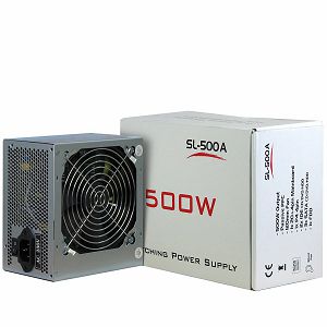 Power Supply INTER-TECH IT-SL500 AC 230V, 50/60Hz, DC 3.3/5/±12V, 500W, Retail, Passive PFC, 1x120