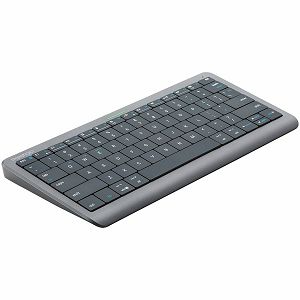 Click&Touch, wireless multimedia keyboard for Smart-TV with touchpad embedded into keys, auto-switch between keyboard and touchpad, connect to 5 devices via Bluetooth, USB dongle and Type-C, LED statu
