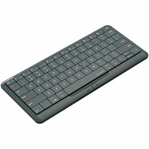 Prestigio Click&Touch 2, wireless multimedia smart keyboard with touchpad embedded into keys, auto-switch between keyboard and touchpad modes, touch multimedia sliders, left and right physical "mouse"