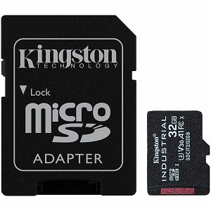 Kingston 32GB microSDHC Industrial C10 A1 pSLC Card + SD Adapter