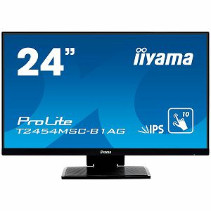 IIYAMA Monitor 24" PCAP 10-Points Touch Screen, Anti Glare coating, 1920 x 1080, IPS-panel, Slim Bezel, Speakers, VGA, HDMI, Height Adjust., 250 cd/m2, USB 3.0-Hub (2xOut), 1000:1 Static Contrast, 5ms