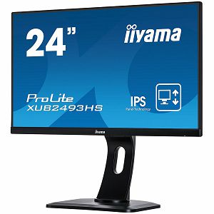 IIYAMA Monitor Prolite, 24" 1920x1080, 13cm Height Adj. Stand, Pivot, VA panel, 250cd/m2, VGA, DisplayPort, HDMI, 4ms, Speakers (23,6" VIS)