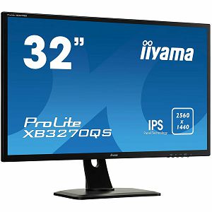 IIYAMA Monitor Prolite, 32" 2560x1440, IPS panel, 300cd/m2, 4ms, 1200:1 Static Contrast, Speakers, DisplayPort, HDMI, DVI (31,5" VIS), Height Adj. Stand